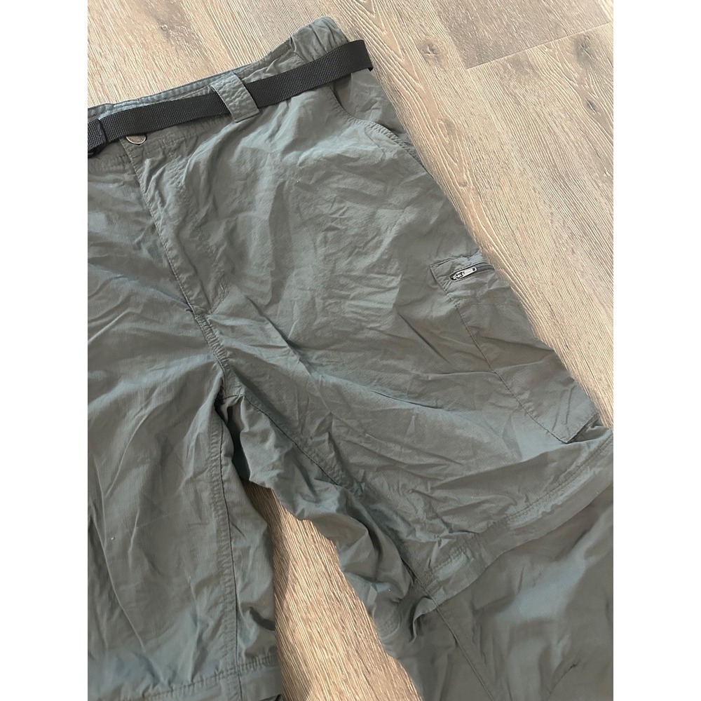 Columbia Silver Ridge Convertible Cargo Pants Mens 38x30 Green Hiking Trail Zip - Picture 4 of 12